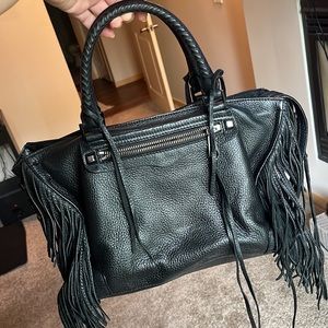 Rebecca Minkoff 'Regan' fringe leather satchel